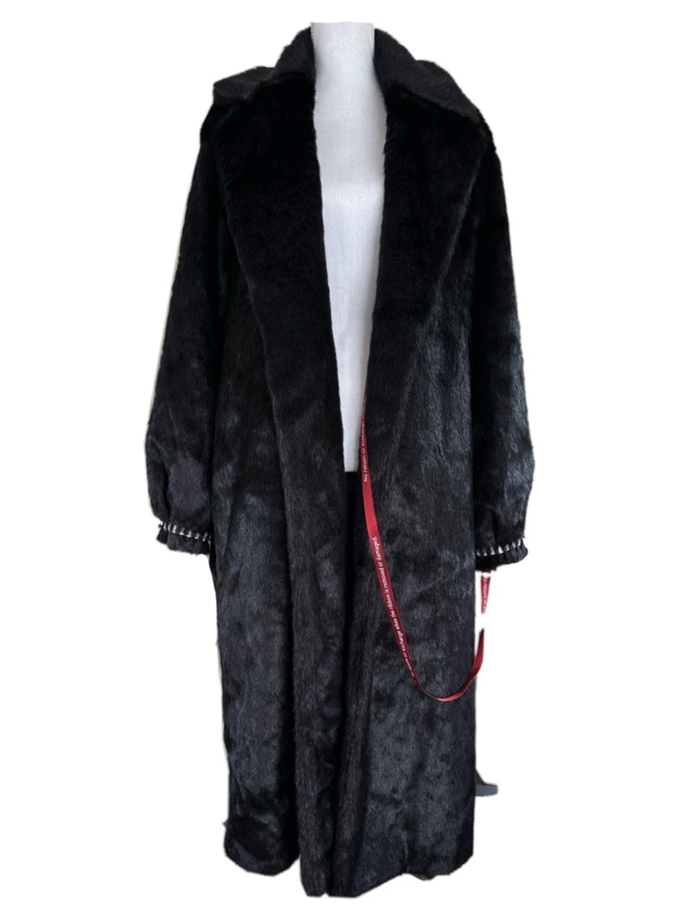 Miss Circle Faux Fur Trench Coat -